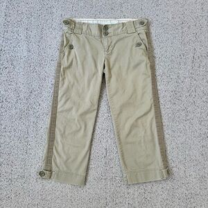 American Eagle Outfitters Khaki Capri Pants Size 0